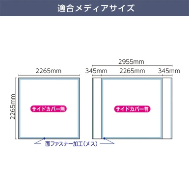 イージーシステムパネル3×3 適合メディアサイズ