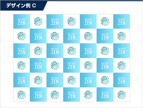 記者会見用バックパネル ロゴ・キャラクター デザイン例C