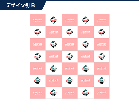 説明会用バックパネル市松柄 デザイン例B