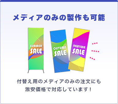 メディアのみの製作も可能。付替え用のメディアのみの注文にも激安価格で対応しています！