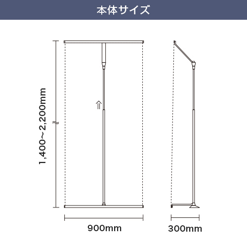 ブルーバナーSS90 (900mm幅) 本体サイズ