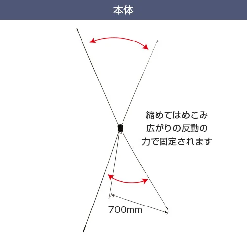 Xバナーエコ (600~800mm幅) 本体