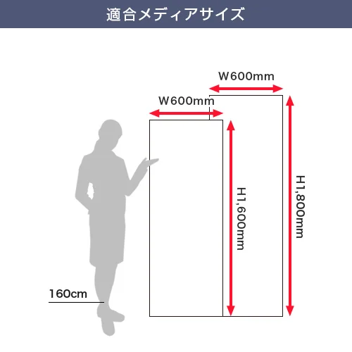 バナースタンド ホワイト 適合メディアサイズ