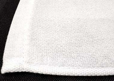 綿タオル縫製（メロー加工+左右折り返し縫製）
