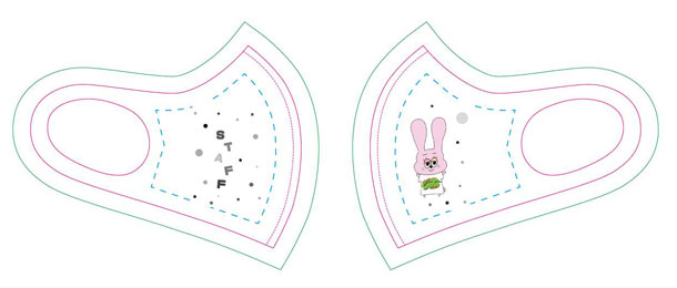 実績事例1026：大学祭のオリジナルマスクデザイン例