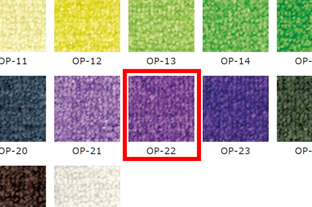 実績事例1129：大学の展示会用タイルカーペット選択カラー