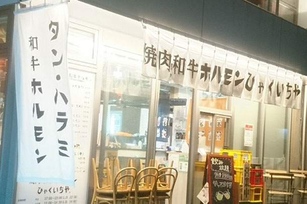 実績事例1297：焼肉店様の店舗装飾用オリジナルのれんを製作しました。