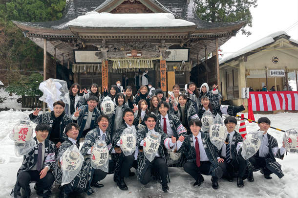 実績事例1299：中学校同級会様の例大祭用オリジナル祭り提灯を製作しました。