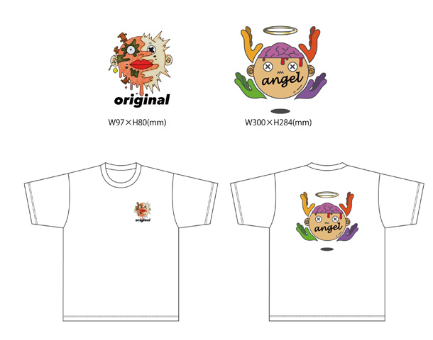 実績事例1423：飲食店様のオリジナルTシャツ　デザイン例