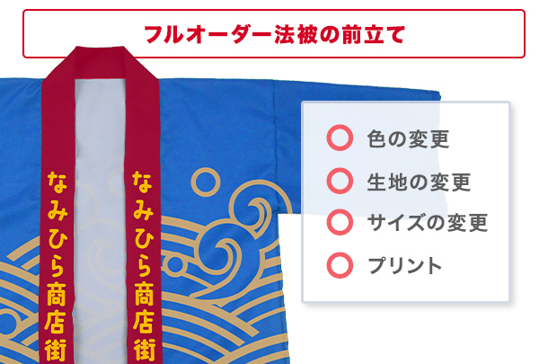 フルオーダー法被の前立て