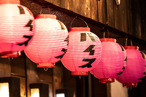 実績事例1719：飲料メーカー様の販促用オリジナルビニール提灯　活用風景