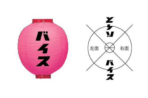 実績事例1719：飲料メーカー様の販促用オリジナルビニール提灯　デザイン例