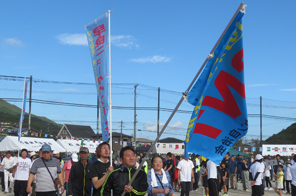 実績事例1810:自治会様の運動会用オリジナルのぼり旗、応援旗を製作しました。