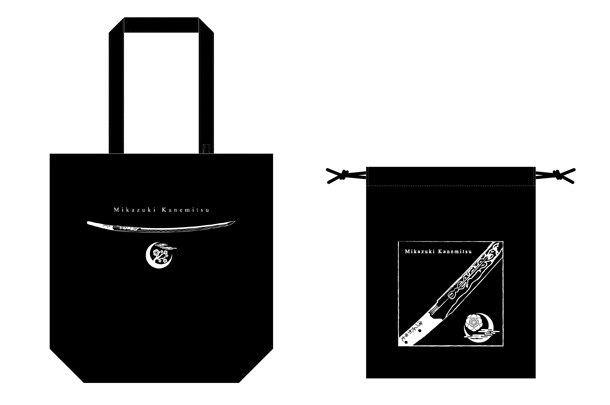 実績事例1754：博物館様のミュージアムグッズ用オリジナルトートバッグ、巾着　デザイン例