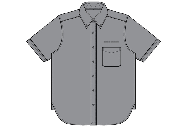 実績事例486：オリジナル展示会・説明会スタッフワイシャツデザイン例