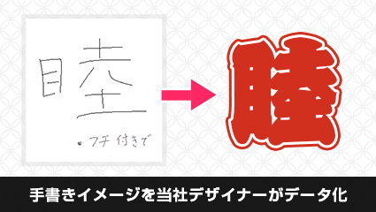 手書きイメージを当社デザイナーがデータ化