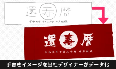 手書きイメージを当社デザイナーがデータ化