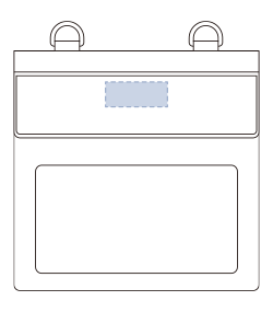 モバイルウォータープルーフサコッシュ（TE-0041）前面Aプリント範囲