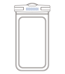 モバイルウォータープルーフポーチ　6.7インチ　ver.2（TE-0042）前面Aプリント範囲