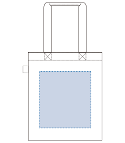 フェアトレードコットンフラットトート（TF-0001）背面プリント範囲
