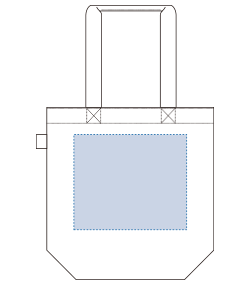 フェアトレードコットントート（M）（TF-0002）背面プリント範囲