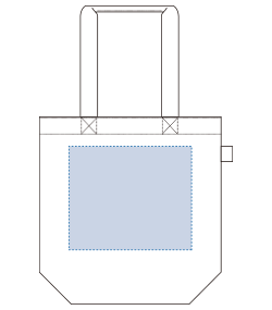 フェアトレードコットントート（M）（TF-0002）前面プリント範囲