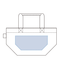 フェアトレードコットンキャンバストート（S）（TF-0003）背面プリント範囲