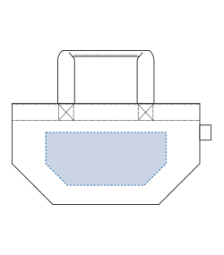 フェアトレードコットンキャンバストート（S）（TF-0003）前面プリント範囲