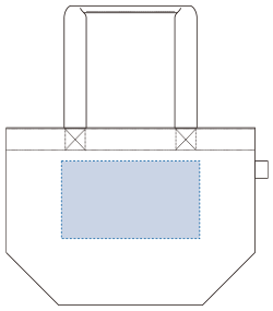 フェアトレードコットンキャンバストート（M）（TF-0004）前面プリント範囲