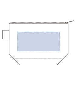 フェアトレードコットンキャンバスデイリーポーチ（S）（TF-0011）背面プリント範囲