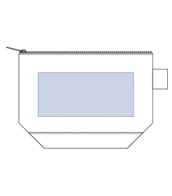 フェアトレードコットンキャンバスデイリーポーチ（S）（TF-0011）前面プリント範囲