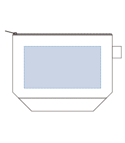 フェアトレードコットンキャンバスデイリーポーチ（M）（TF-0012）前面プリント範囲