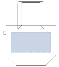 フェアトレードコットンキャンバストート（Ｌ）（TF-0016）背面プリント範囲