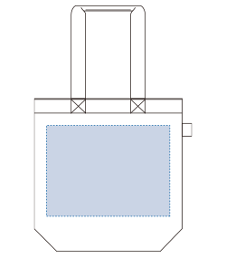 フェアトレードコットンベーシックトート（M）（TF-0021）前面プリント範囲