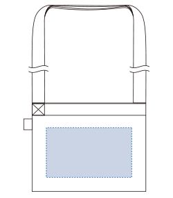 フェアトレードコットンキャンバスサコッシュ（TF-0023）背面プリント範囲
