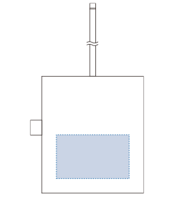 フェアトレードコットンマルチケース（TF-0025）外側プリント範囲