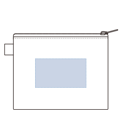 カラーファスナーキャンバスフラットポーチ（ＳＳ）（TP-0052）背面プリント範囲