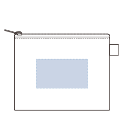 カラーファスナーキャンバスフラットポーチ（ＳＳ）（TP-0052）前面プリント範囲