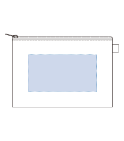 カラーファスナーキャンバスフラットポーチ（Ｓ）（TP-0053）前面プリント範囲
