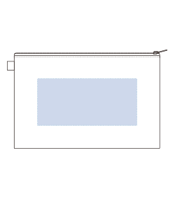 カラーファスナーキャンバスフラットポーチ（Ｍ）（TP-0054）背面プリント範囲