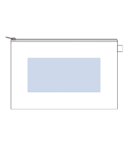 カラーファスナーキャンバスフラットポーチ（Ｍ）（TP-0054）前面プリント範囲