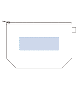 カラーファスナーキャンバスデイリーポーチ（TP-0055）前面プリント範囲