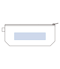 カラーファスナーキャンバスロングポーチ（TP-0056）背面プリント範囲