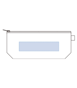 カラーファスナーキャンバスロングポーチ（TP-0056）前面プリント範囲