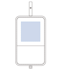 ベーシックハンギングポーチ（TP-0057）本体Aプリント範囲