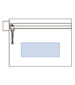 リップストップフラットポーチ（ＳＳ)（TP-0058）前面プリント範囲