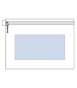 リップストップフラットポーチ（Ｍ）（TP-0060）前面プリント範囲