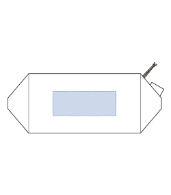 リップストップスクエアポーチ（Ｍ)（TP-0061）背面プリント範囲