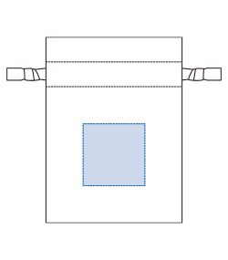 コットンカラーリボン巾着（SS）（TP-0064）背面プリント範囲