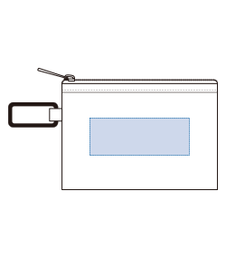 リフレクターポーチ（S）（TP-0068）前面プリント範囲